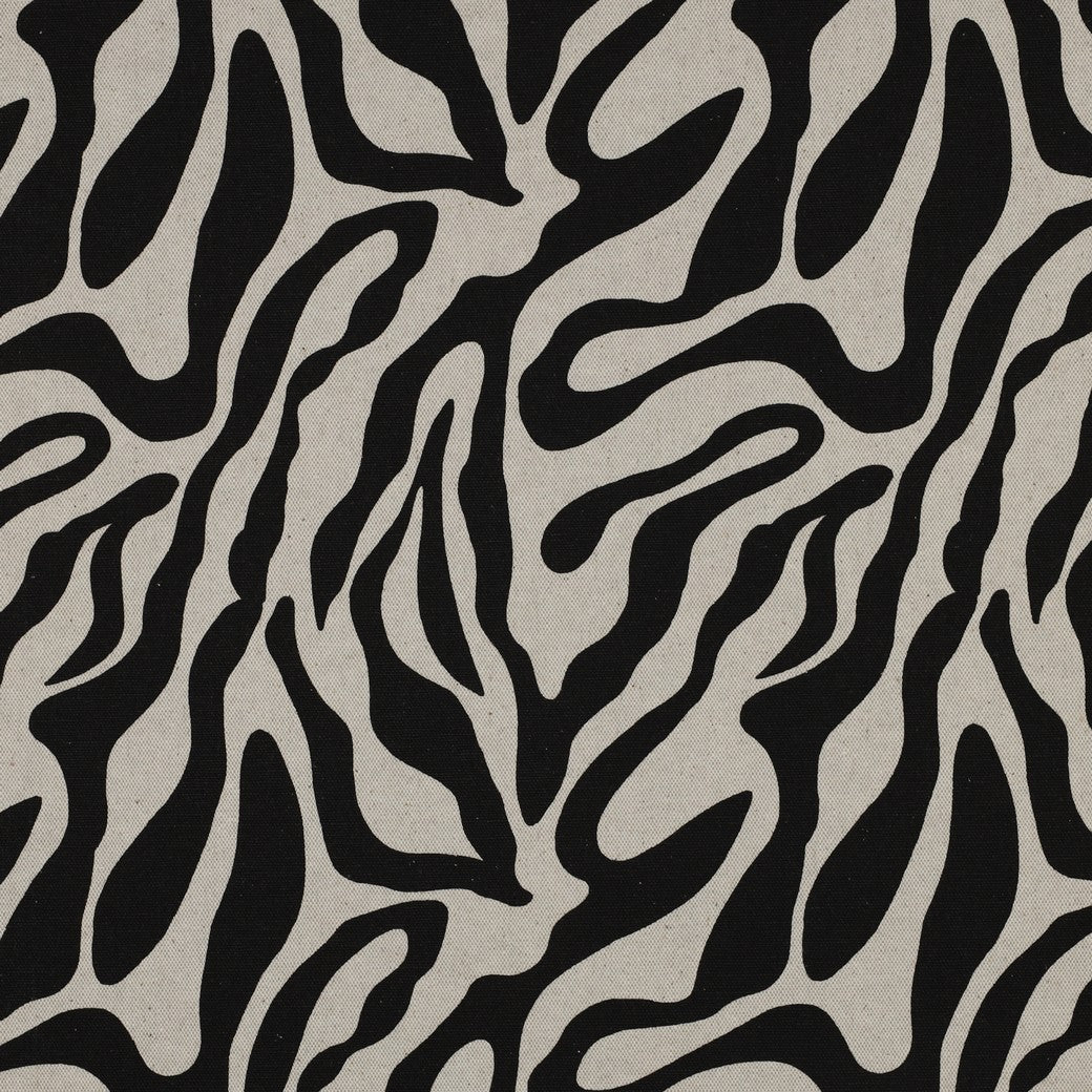Canvas Leinen Look ANIMAL SKIN schwarz