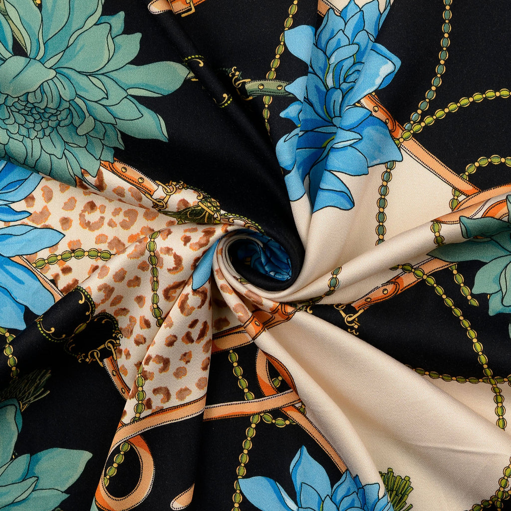 Viskose Satin GABBIANI aqua