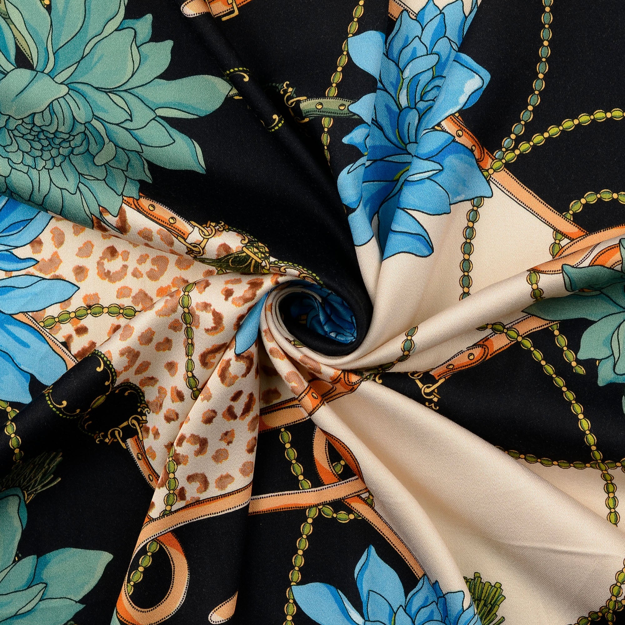 Viskose Satin GABBIANI aqua