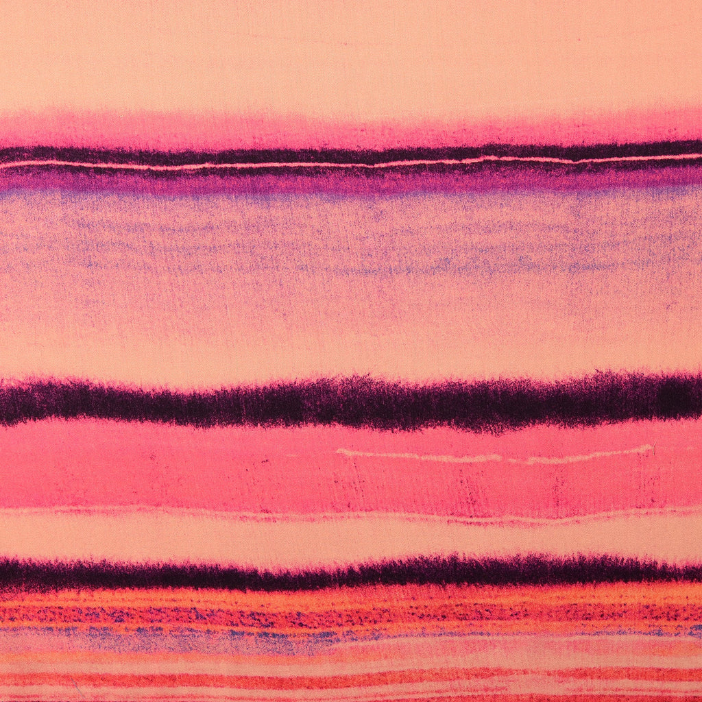 Viskose Satin STRIPES coral