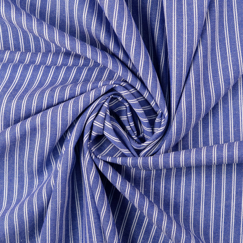 Feste Baumwolle Stripes mittelblau