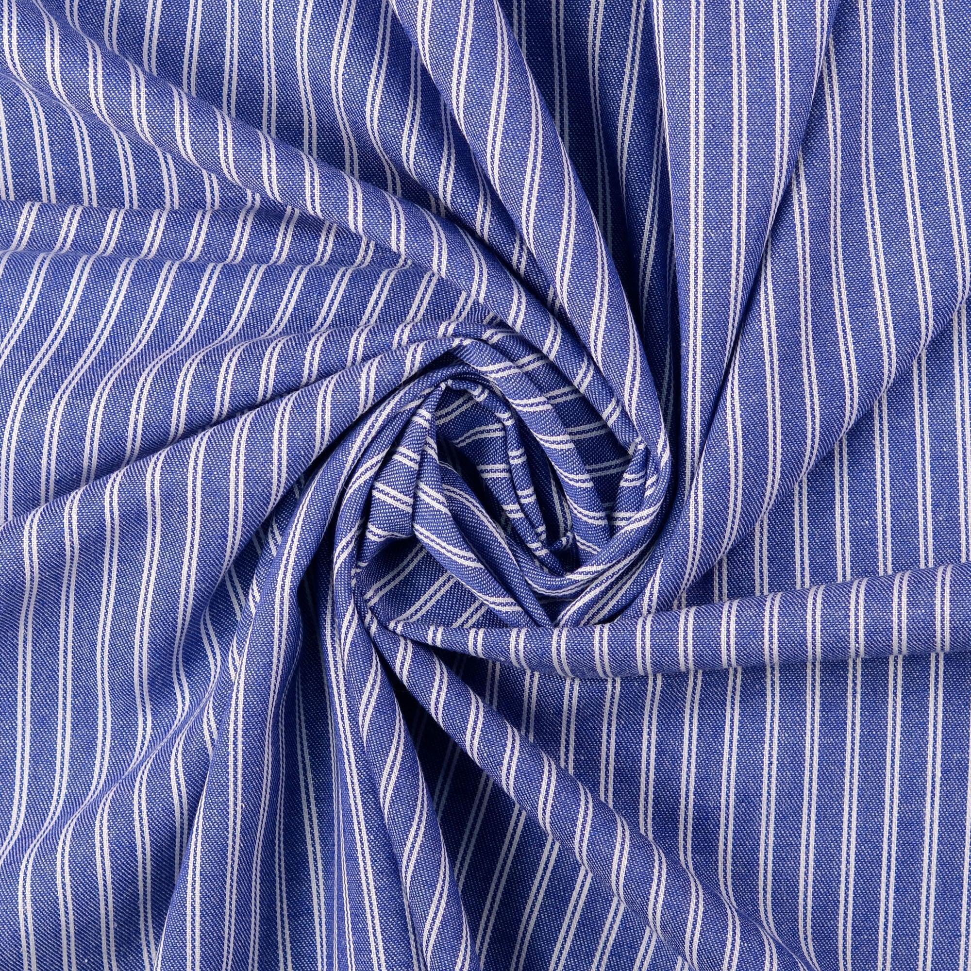 Feste Baumwolle Stripes mittelblau
