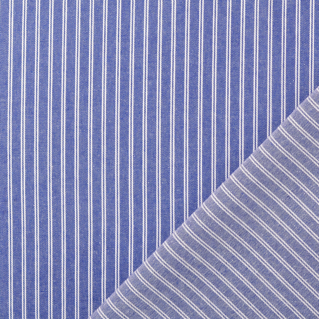 Feste Baumwolle Stripes mittelblau