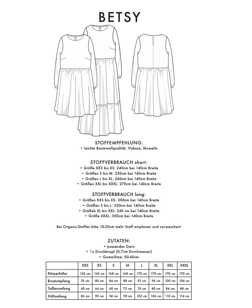 Schnittmuster DRESS BETSY