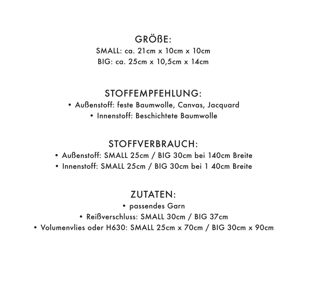 Schnittmuster BOX small & big