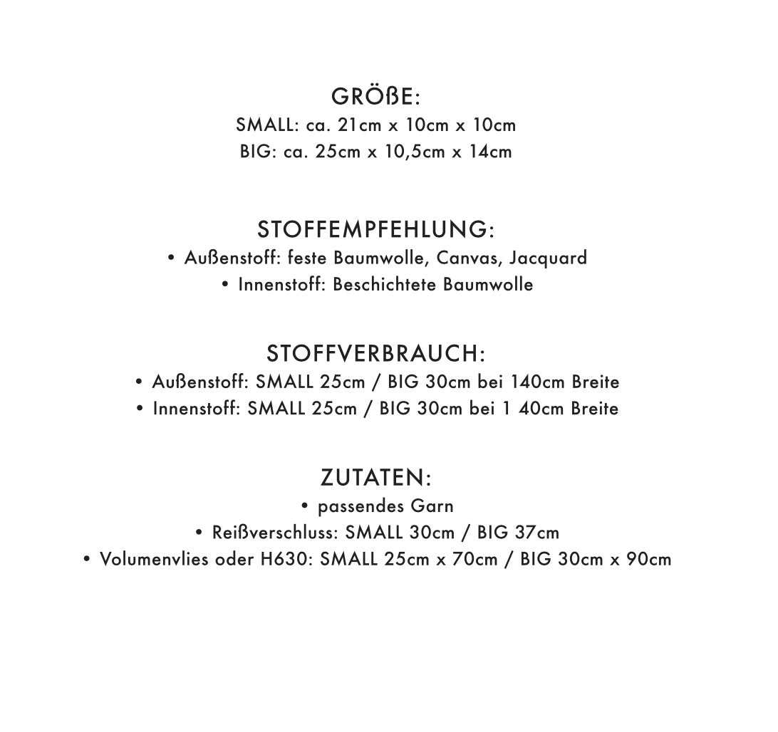Schnittmuster BOX small & big