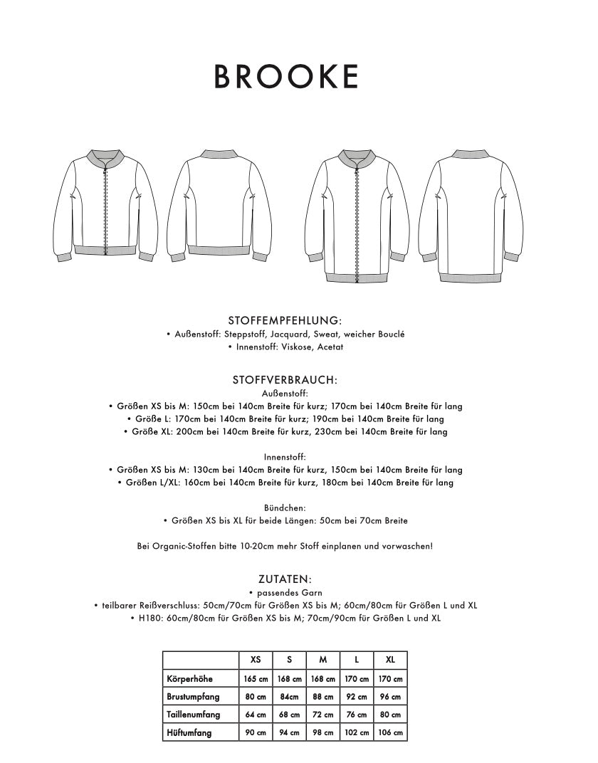 Schnittmuster JACKET BROOKE