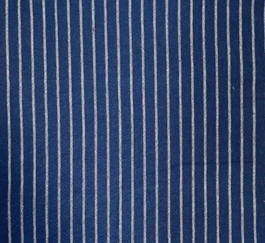 Baumwolle STREIFEN indigo/weiß