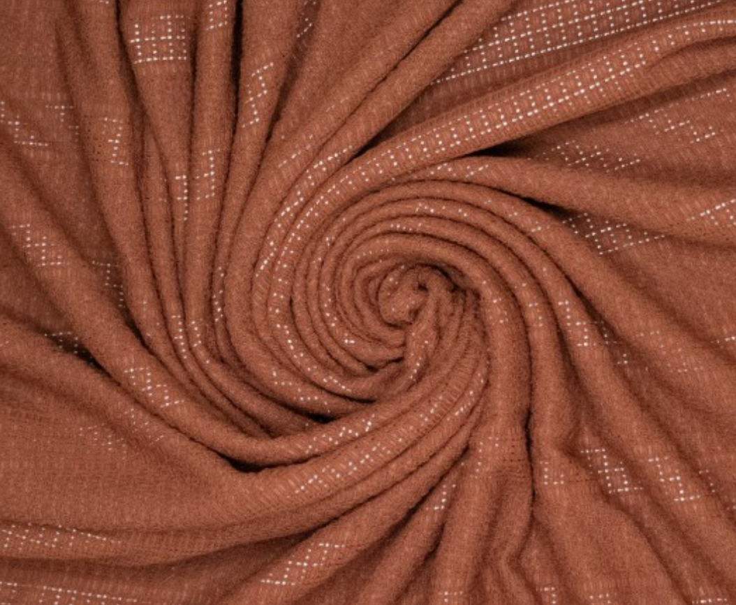 Gewebter Stoff in Crochet Optik