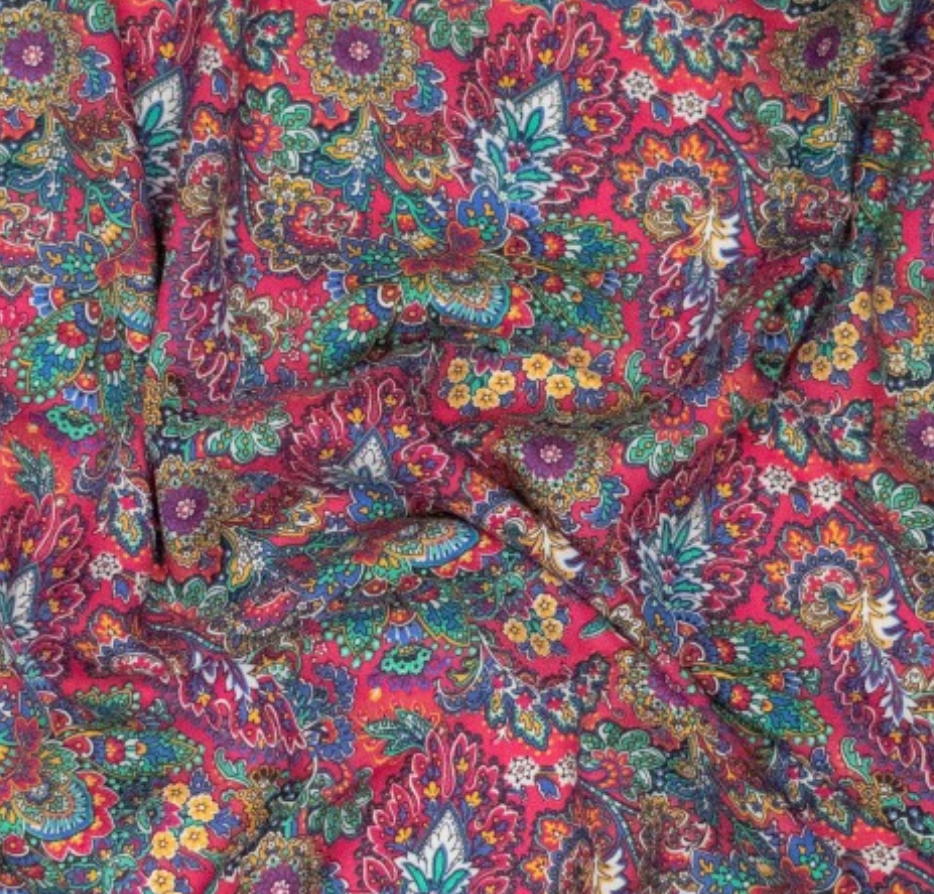 Viskose Paisley rot