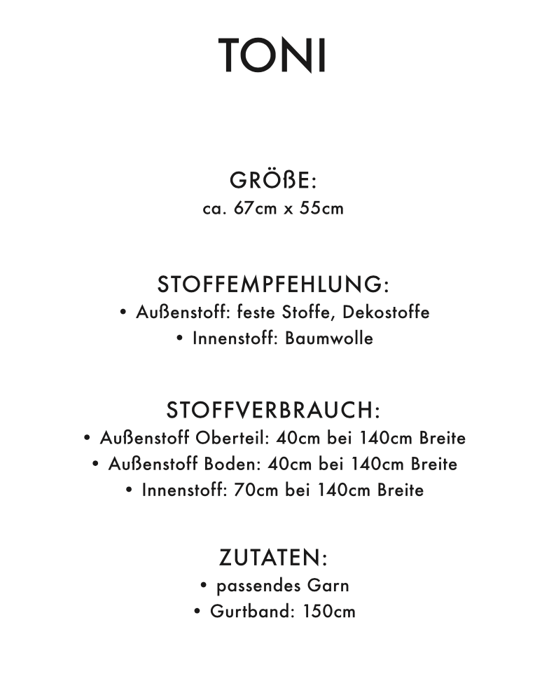 Schnittmuster TONI