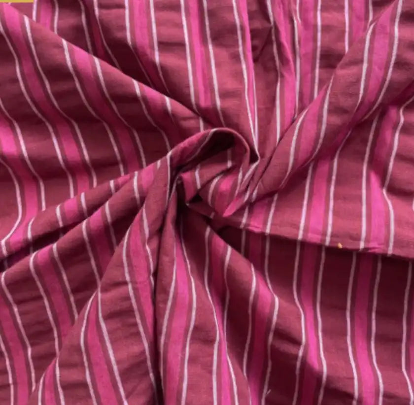 SEERSUCKER STRIPES bordeaux/rose