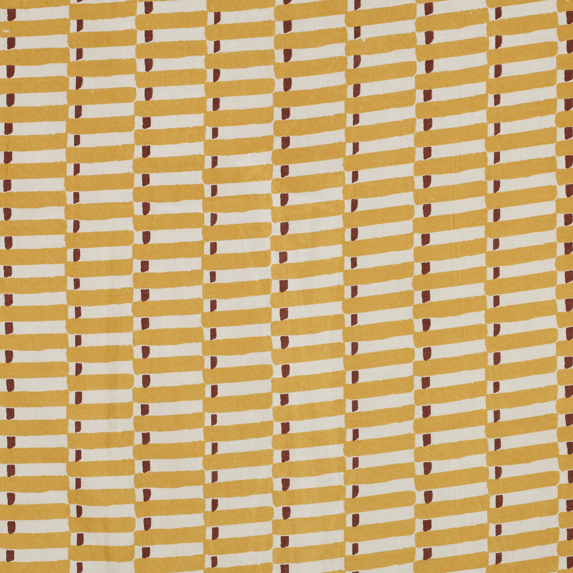 Handblockprint GEOMETRIC okker