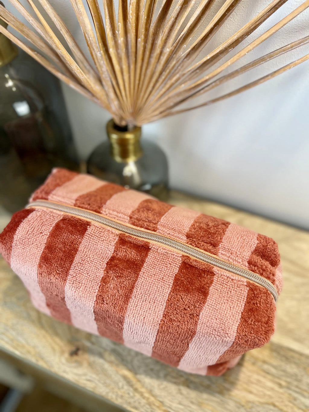 Box FROTTEE STRIPES marsala