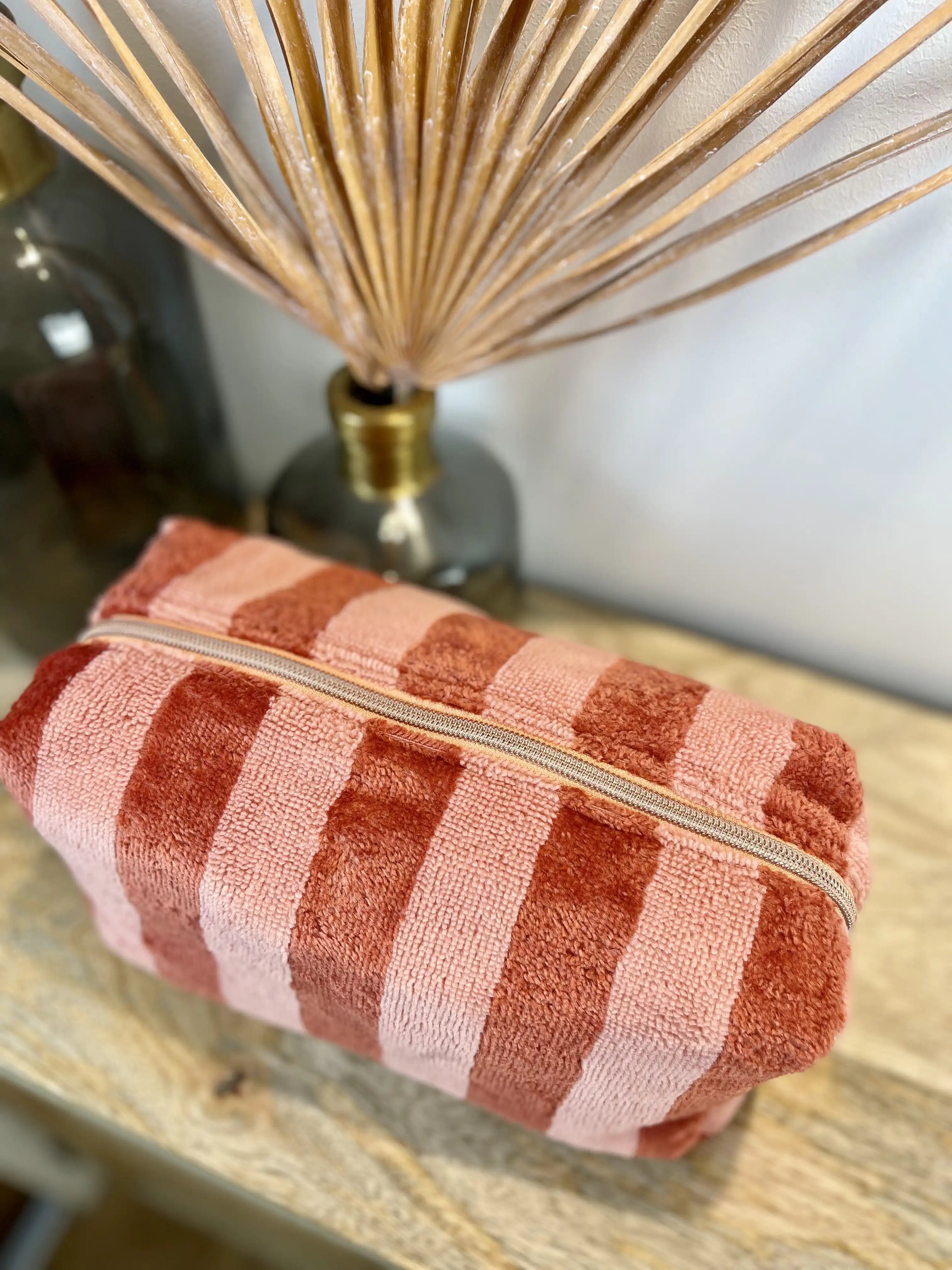 Box FROTTEE STRIPES marsala