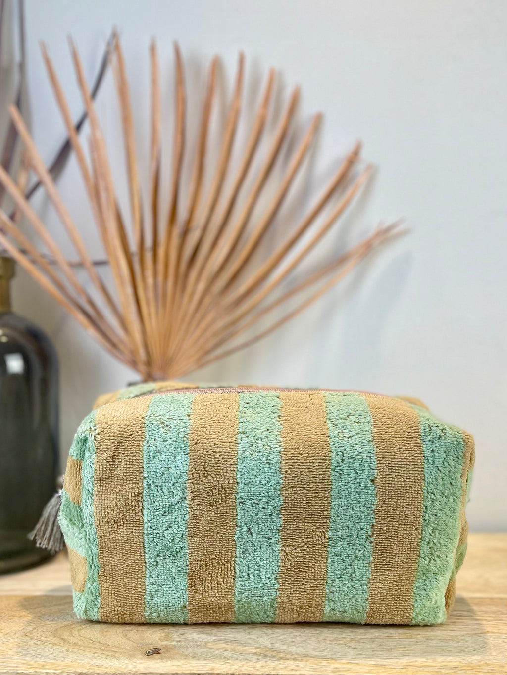 Box FROTTEE STRIPES green