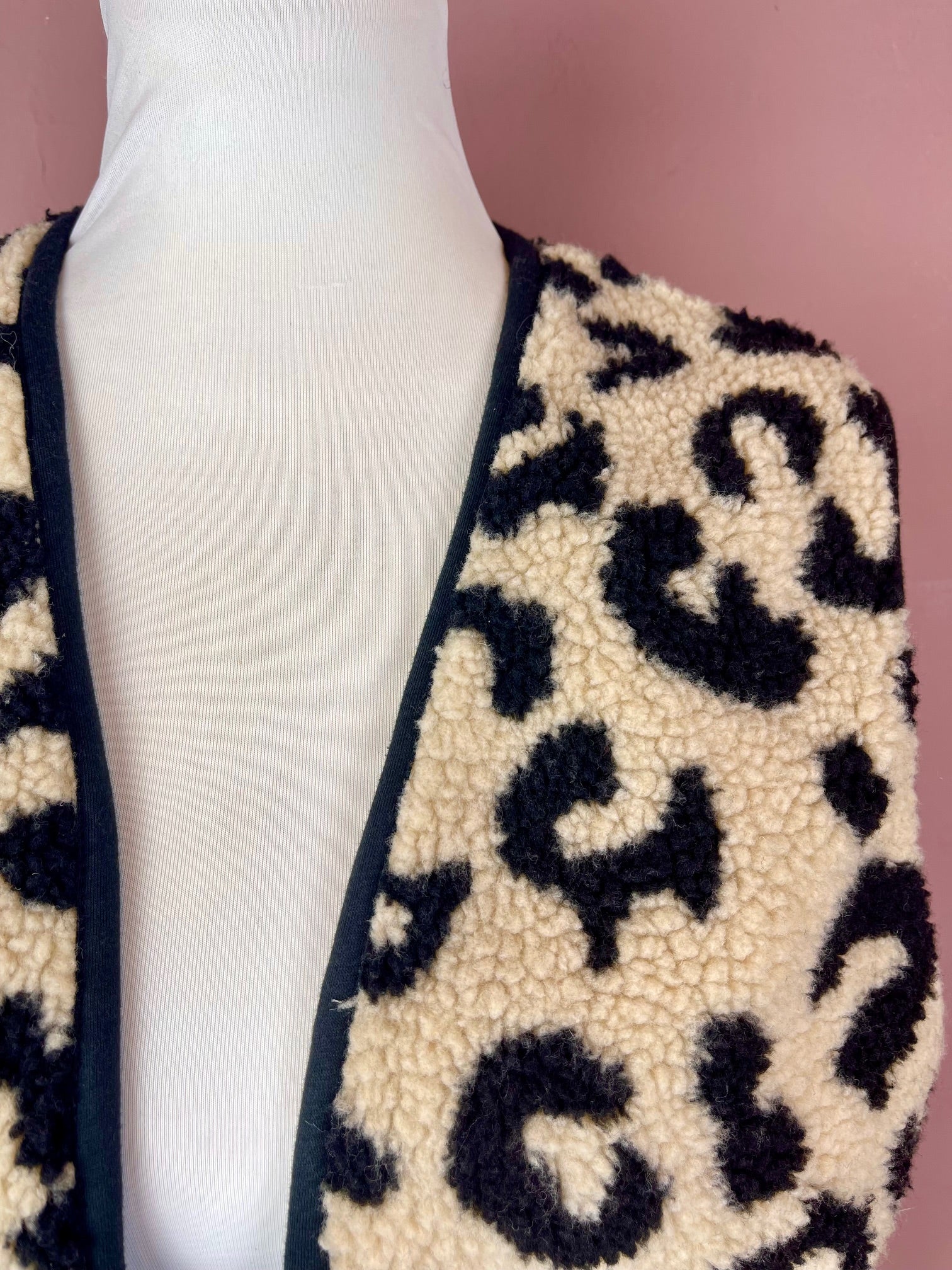 Nähset Weste HARLOW Teddy Leo schwarz