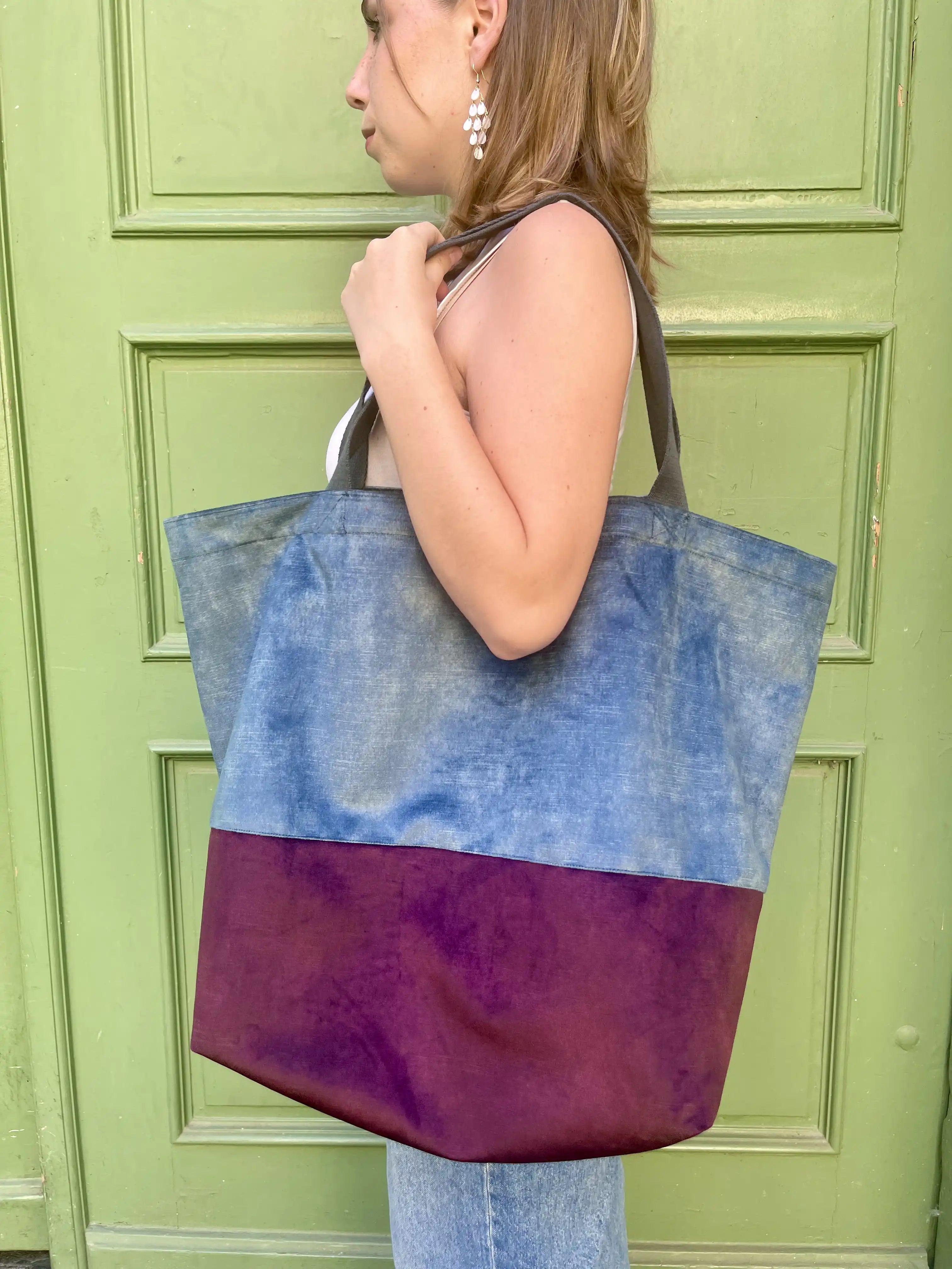 Shopper TONI VELVET petrol