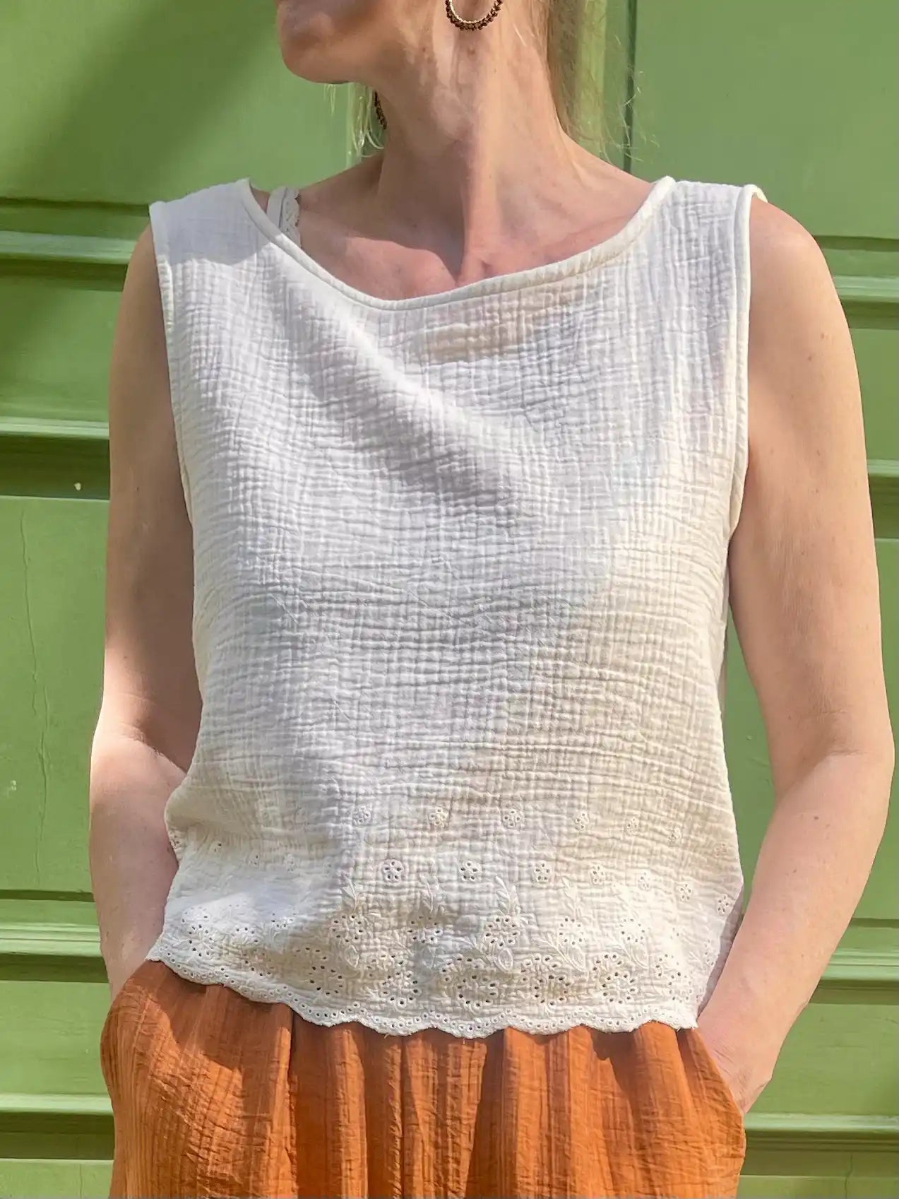 Material TOP OPHELIA Embroidery Musselin