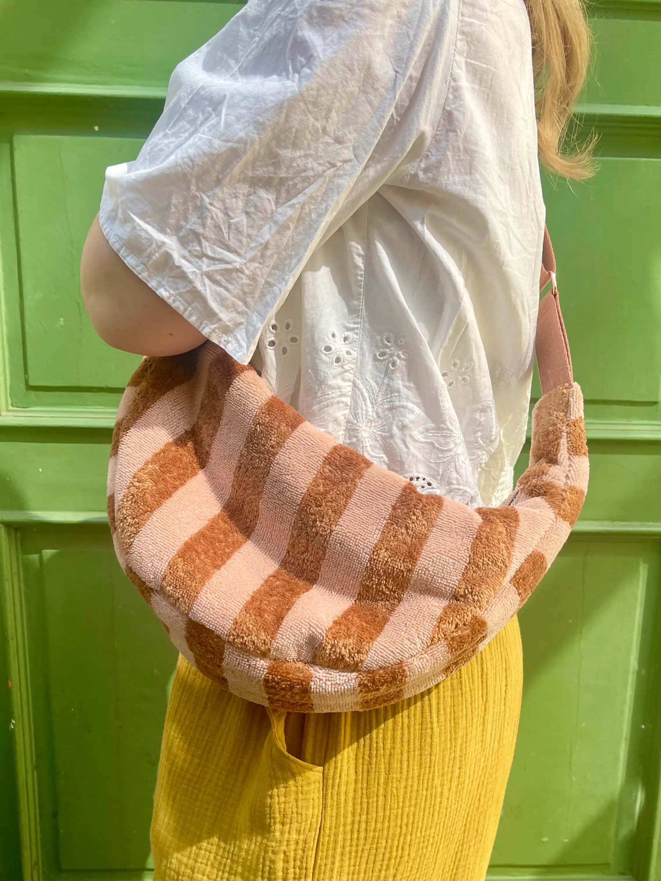 Nähset BANANA BAG FROTTEE STRIPES karamell SMALL