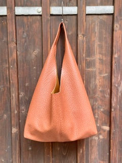 Hobo Bag Fake Leather Cognac