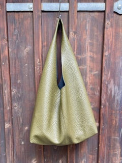 Hobo Bag Fake Leather Green