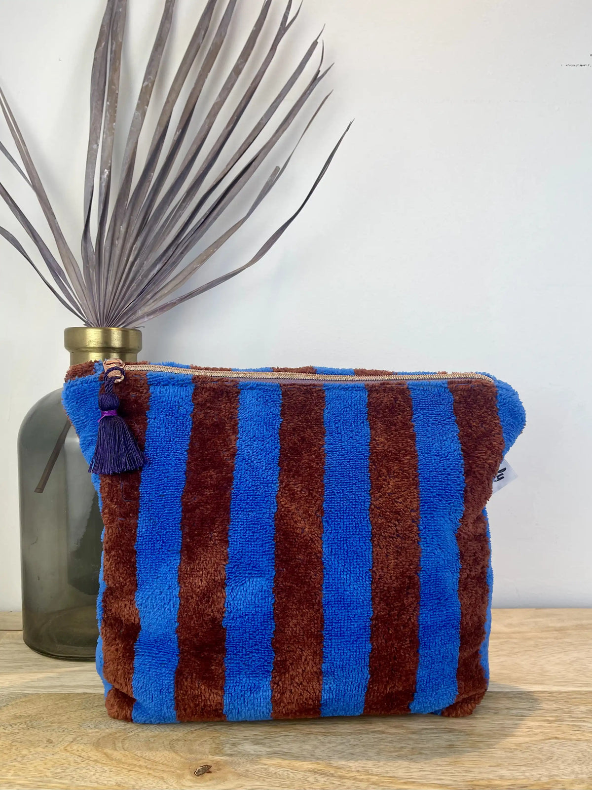Washbag FROTTEE STRIPES dunkelblau