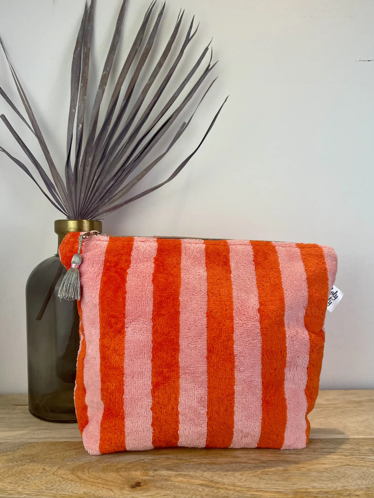 Washbag FROTTEE STRIPES orange