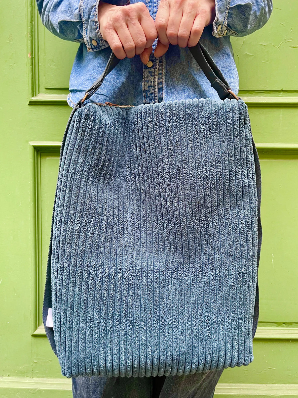 Nähset NORTH 2Way Bag Cord jeans blau
