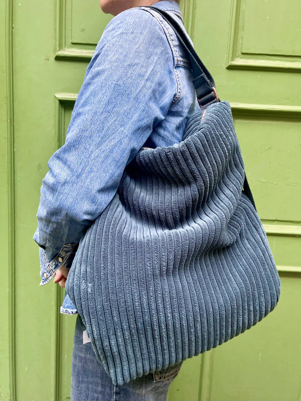 Nähset NORTH 2Way Bag Cord jeans blau