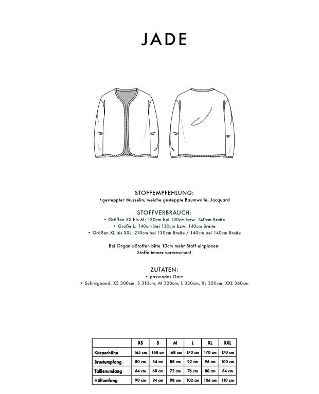 Schnittmuster JACKET JADE