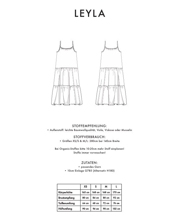 Schnittmuster DRESS LEYLA