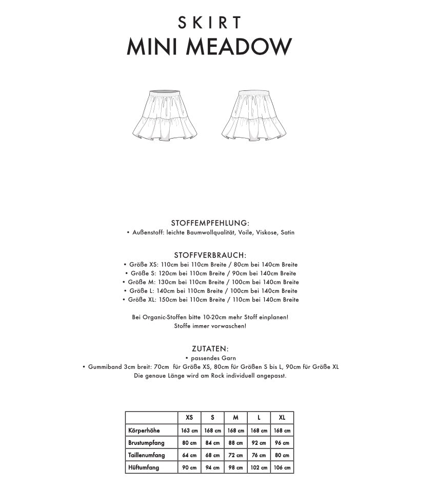 Schnittmuster MINI MEADOW