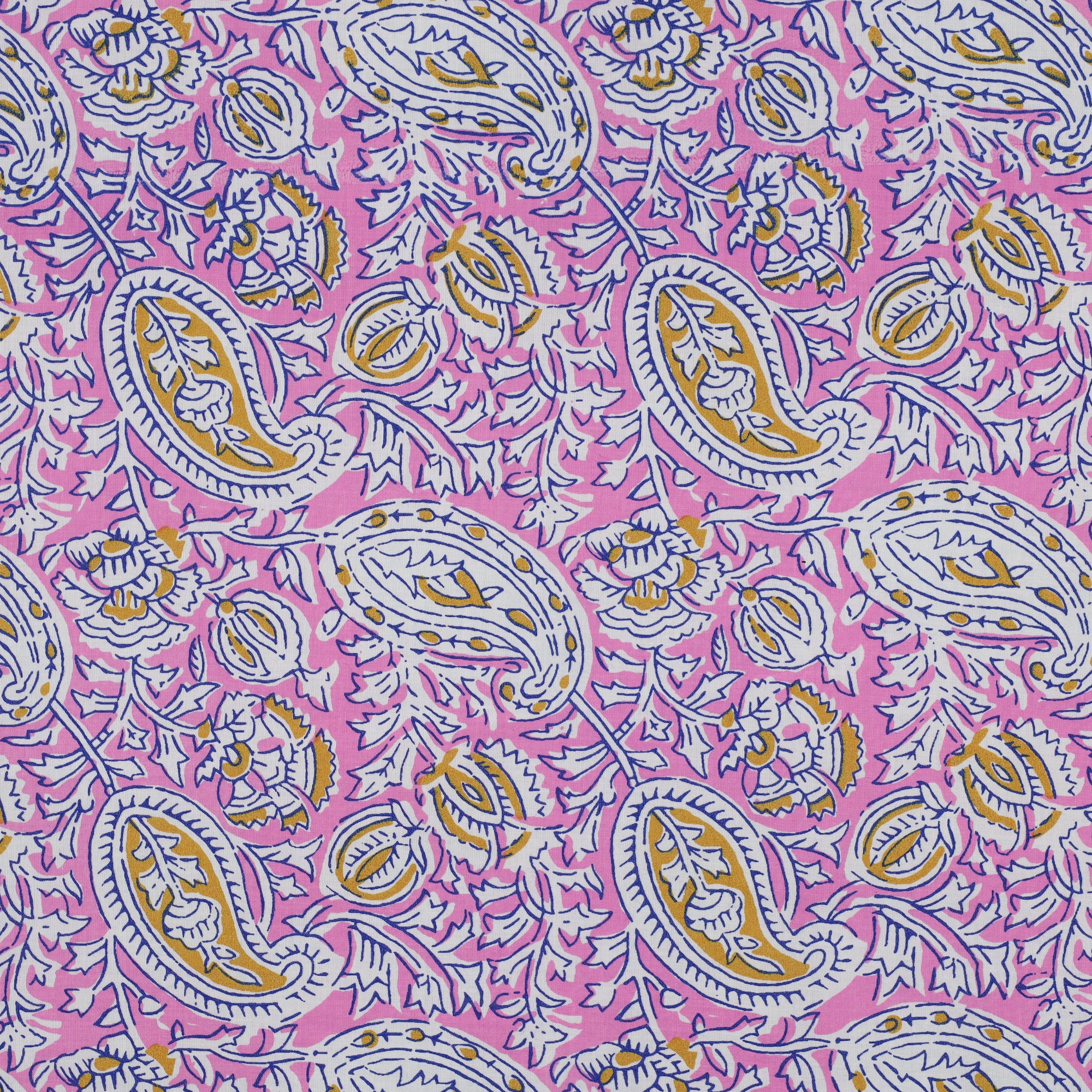 Handblockprint PAISLEY rosa