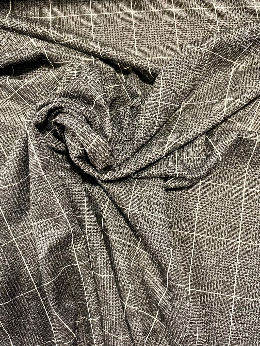 Romanit Jacquard CHECKS grau/weiß
