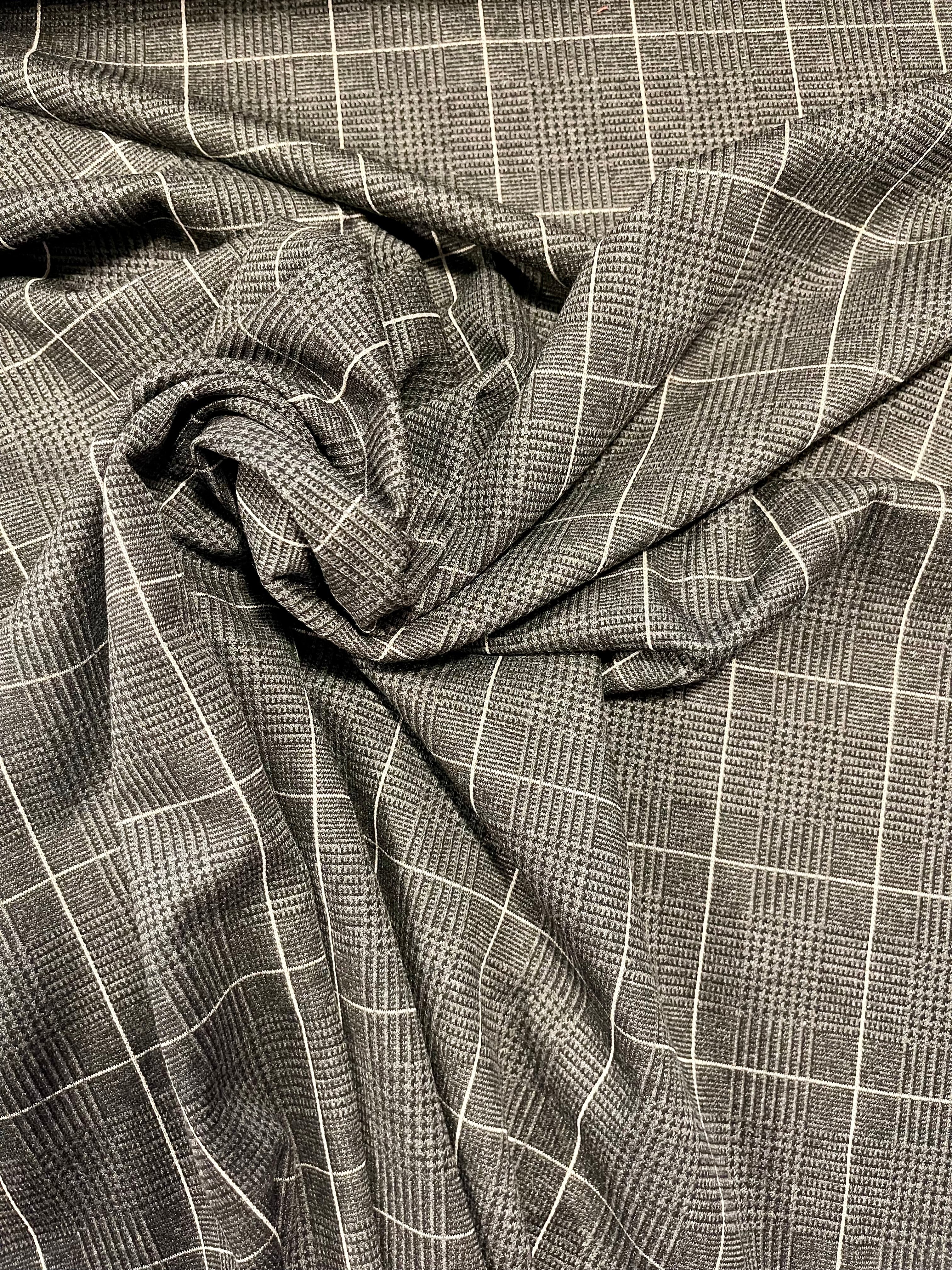 Romanit Jacquard CHECKS grau/weiß