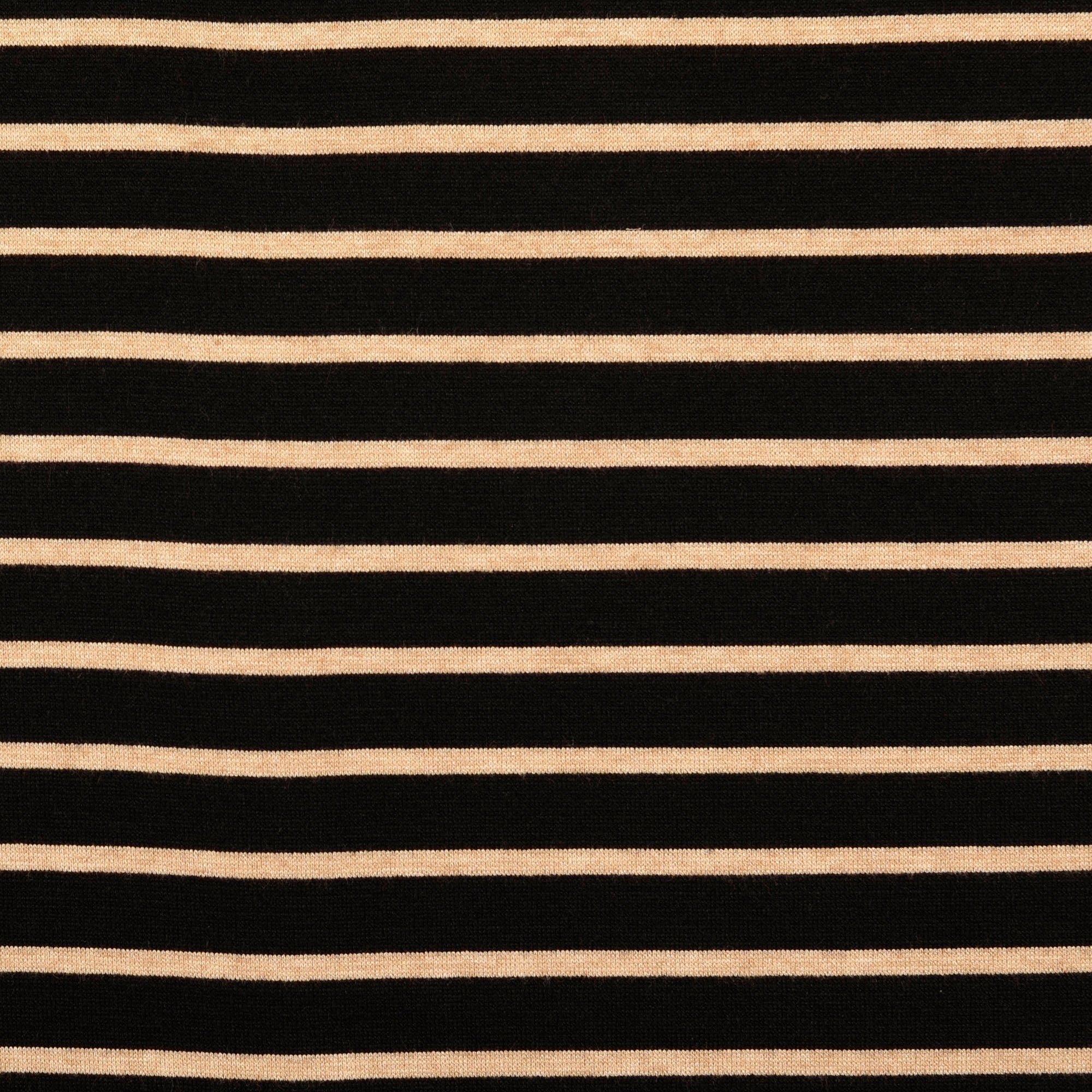Strick Jersey Jacquard STREIFEN schwarz/natur