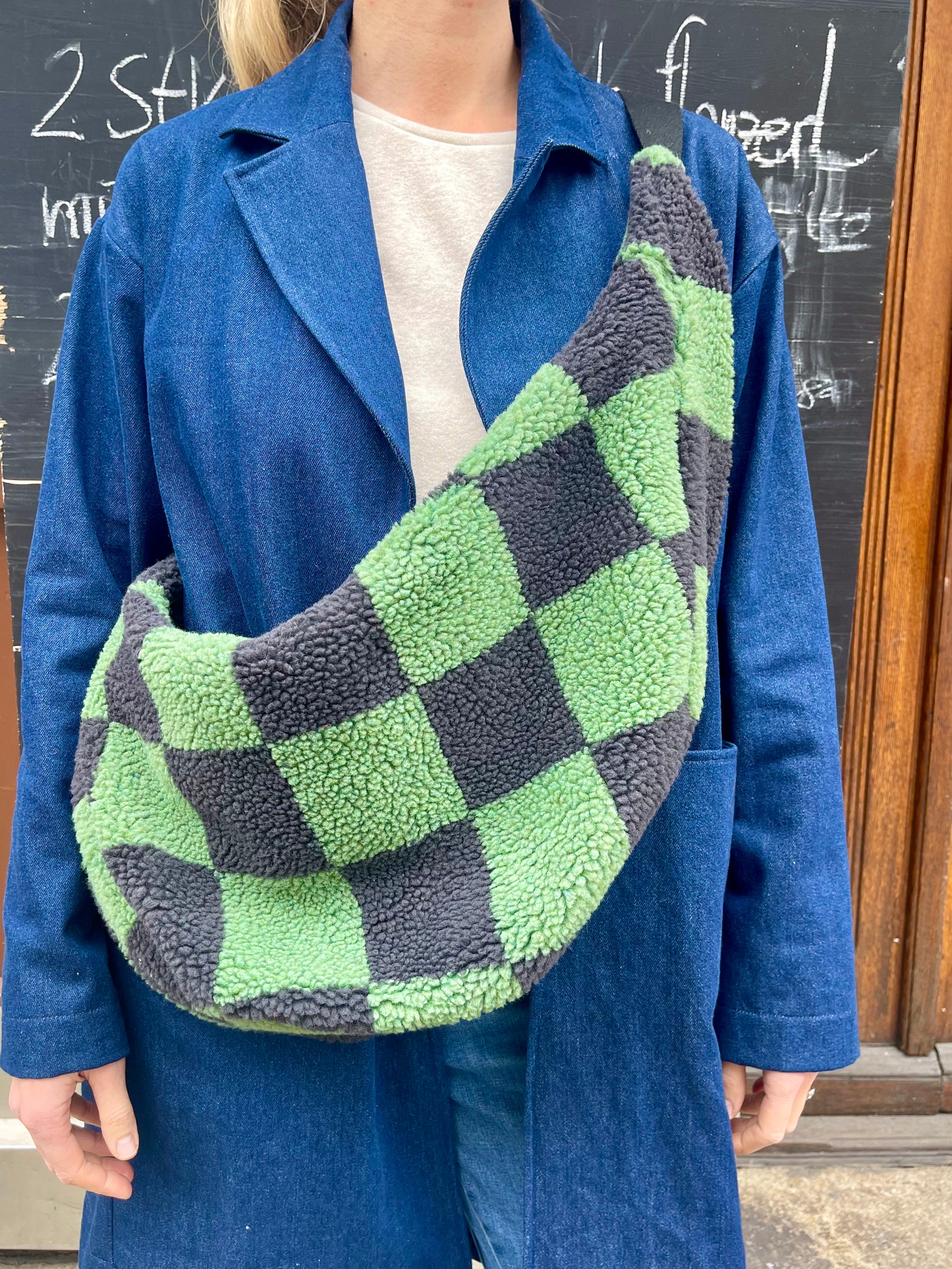 Crossbody Bag BANANA FELL Checks grün