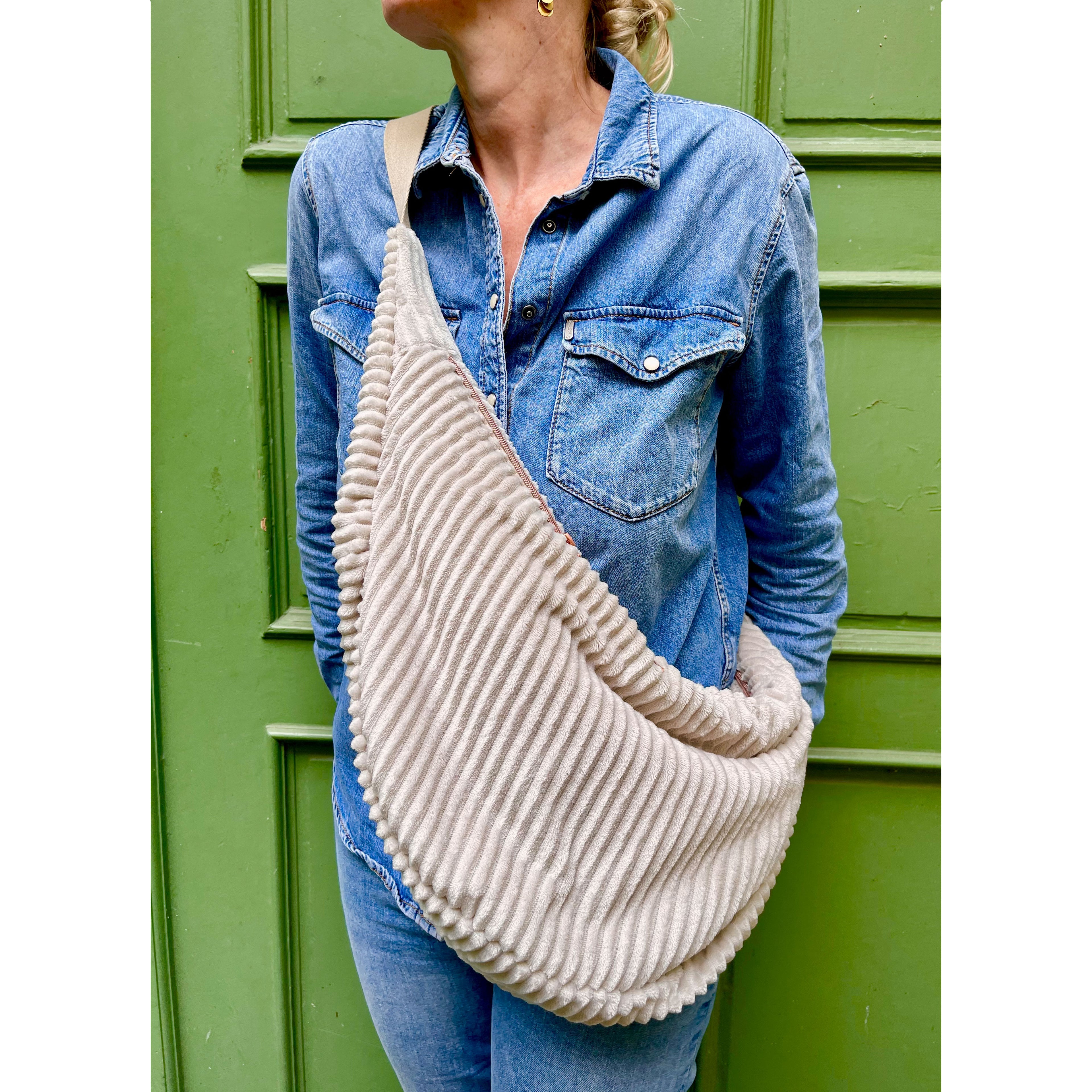 Crossbody Bag BANANA FELL STREIFEN natur