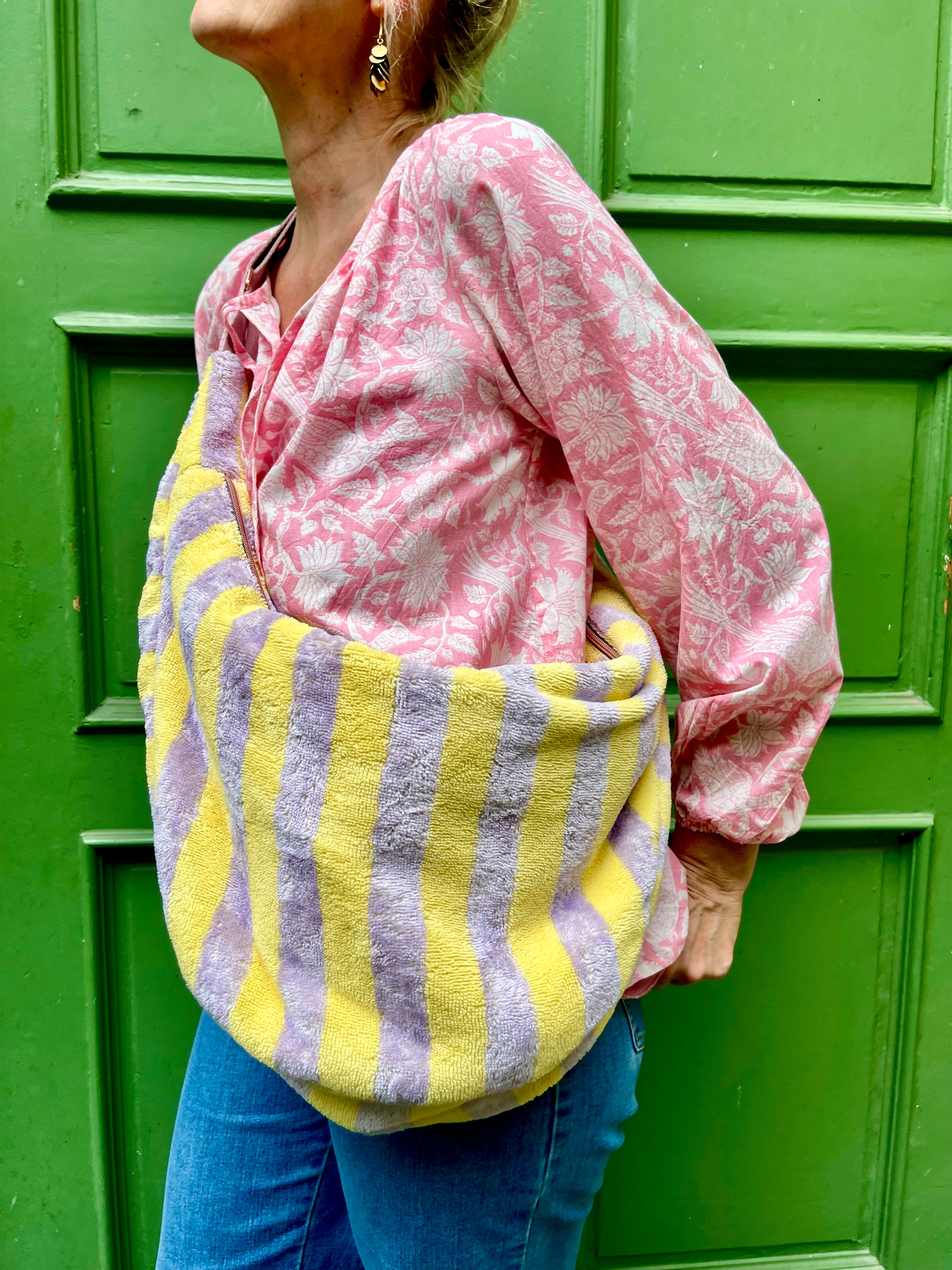 Nähset BANANA BAG FROTTEE STRIPES lilac