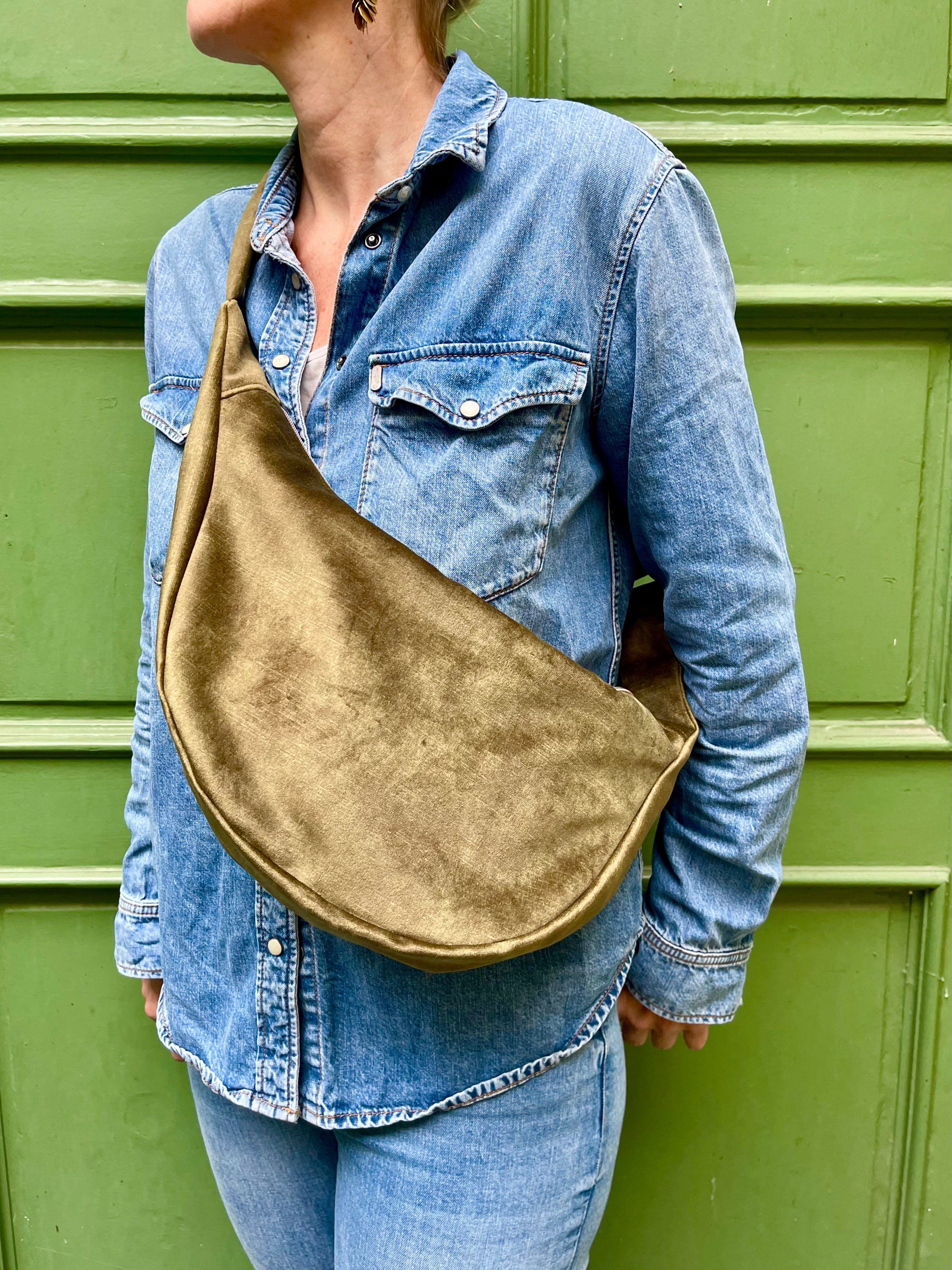 Crossbody Bag BANANA VELVET fir