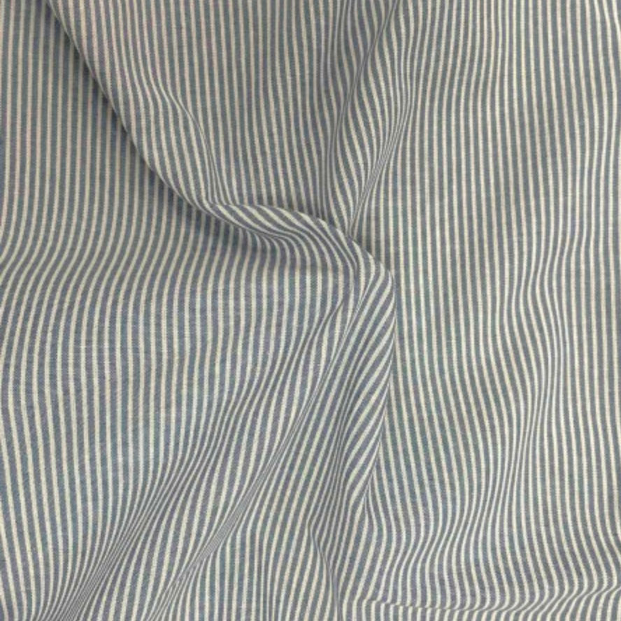 Baumwolle STREIFEN jeansblau/ecru