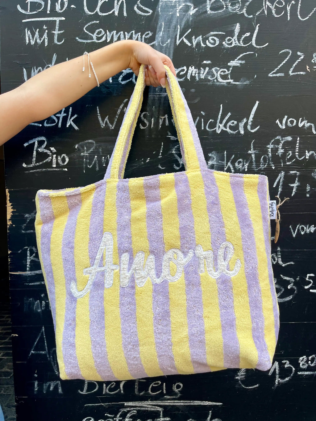 Beach Bag FROTTEE AMORE flieder