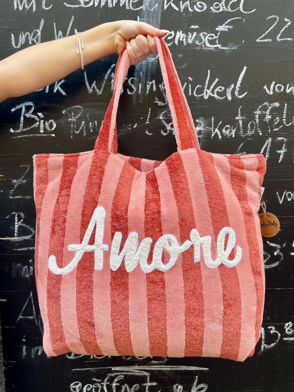 Beach Bag FROTTEE AMORE marsala