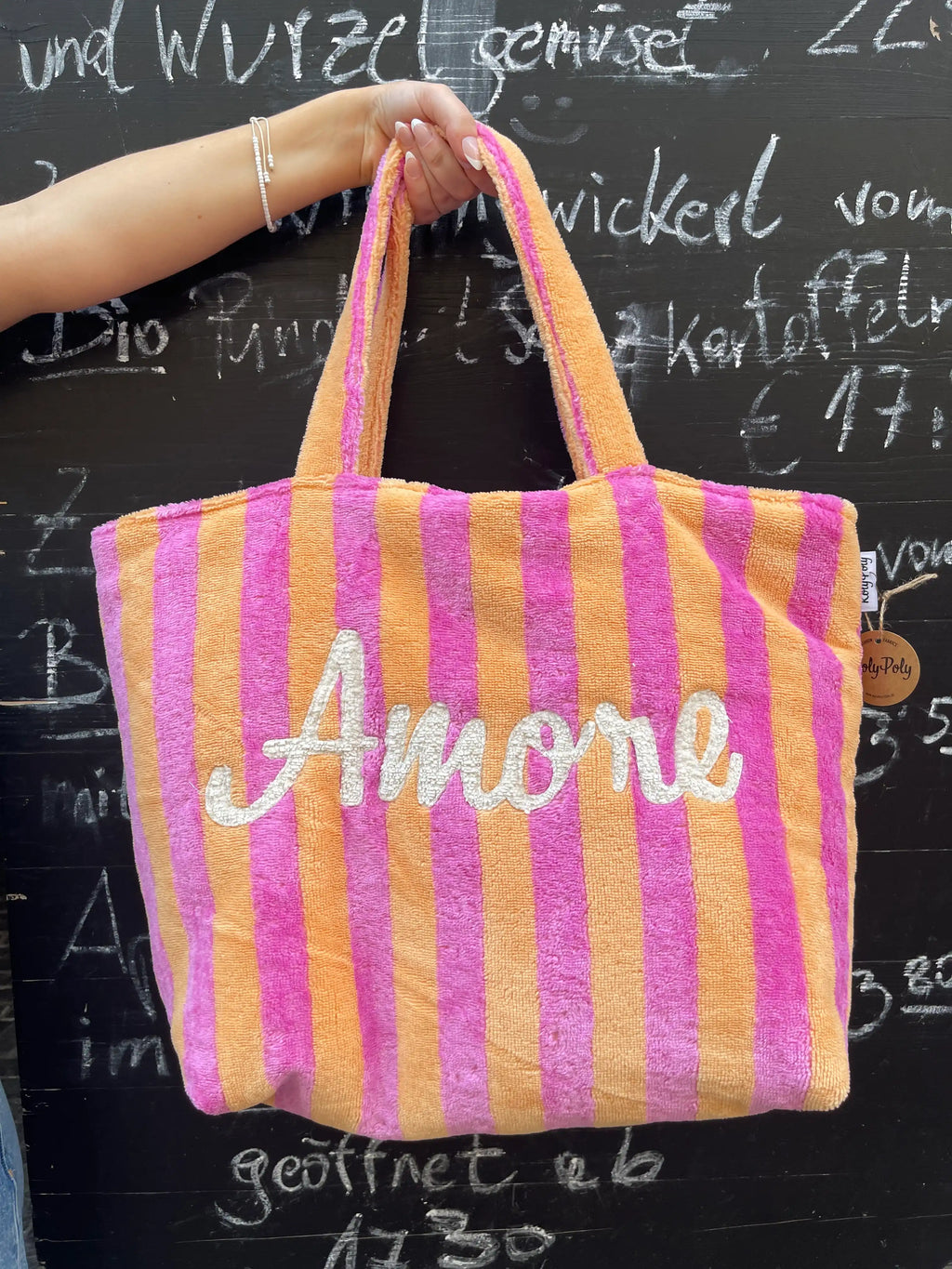 Beach Bag FROTTEE AMORE pink