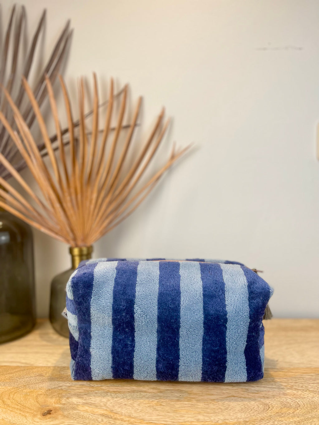 Nähset BOX BAG FROTTEE STRIPES marine