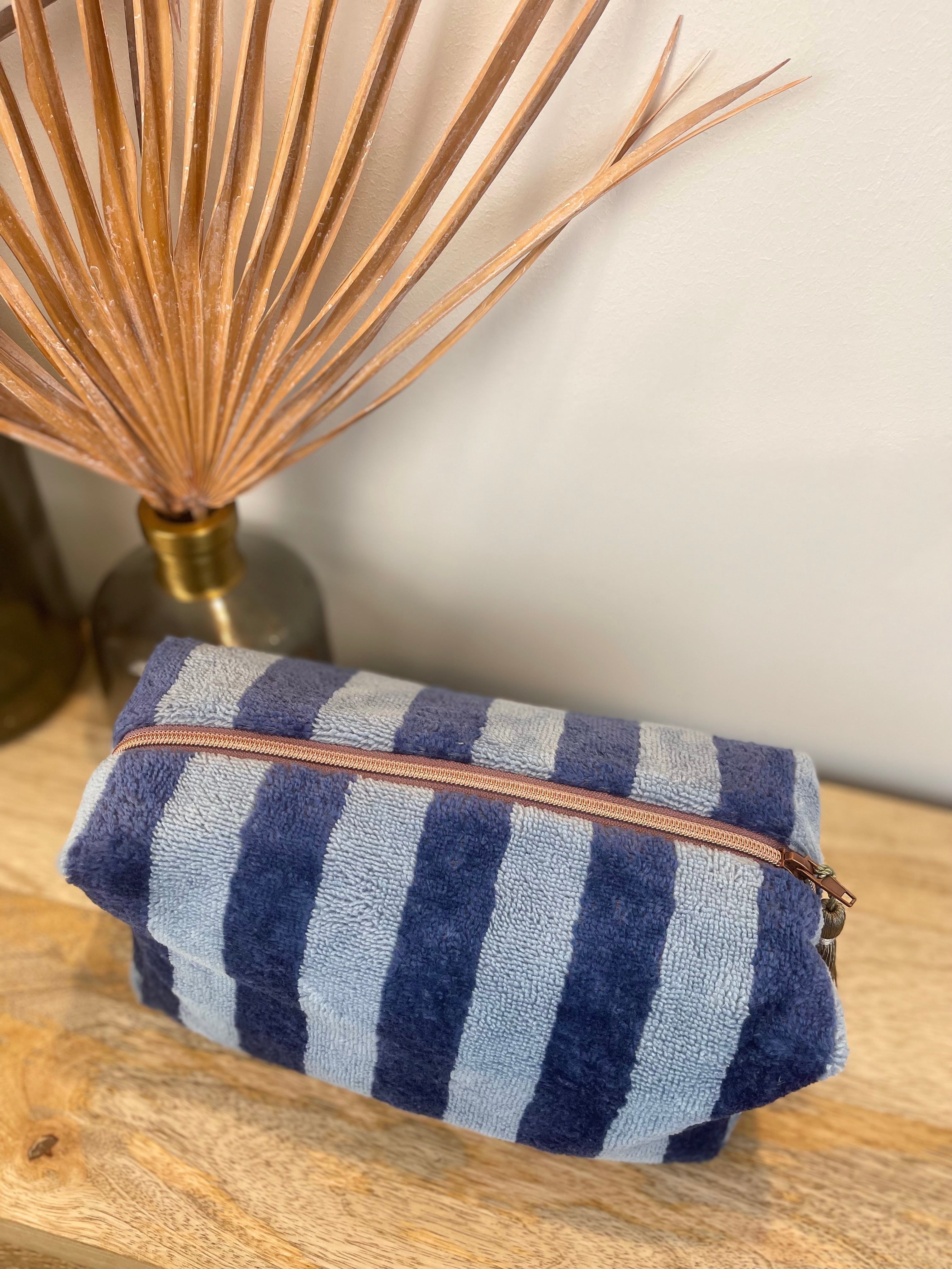 Nähset BOX BAG FROTTEE STRIPES marine