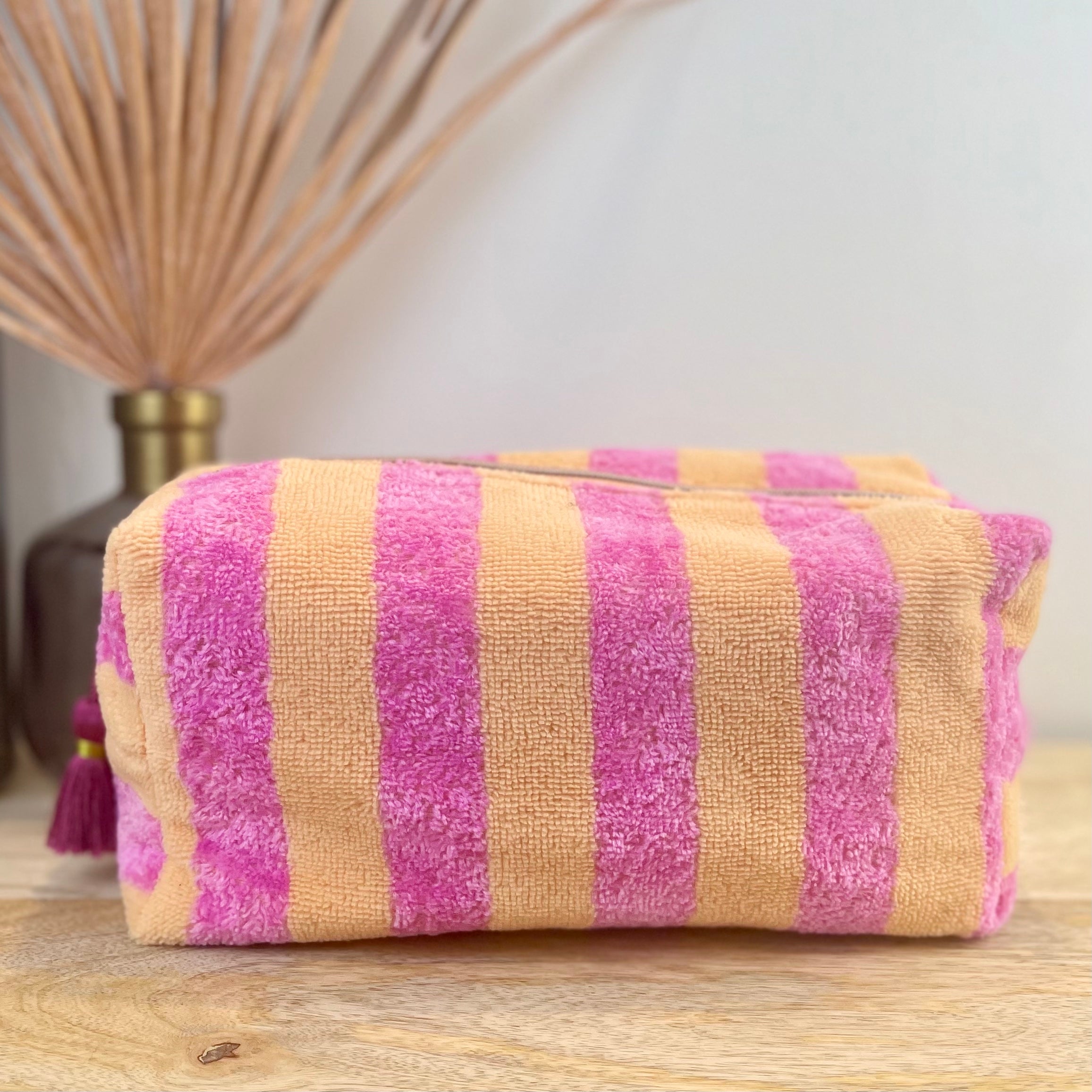 Box FROTTEE STRIPES rosa