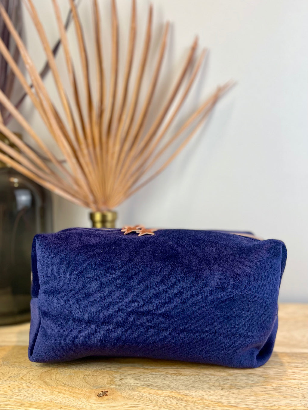 Kosmetiktasche Samt marine