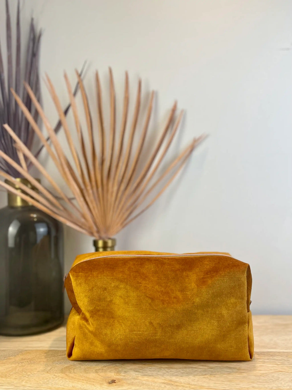 Nähset BOX BAG VELVET curry